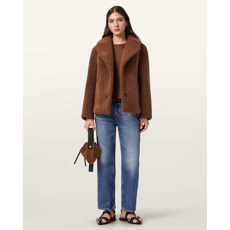 AllSaints Eddie Faux Teddy Jacket image number 3